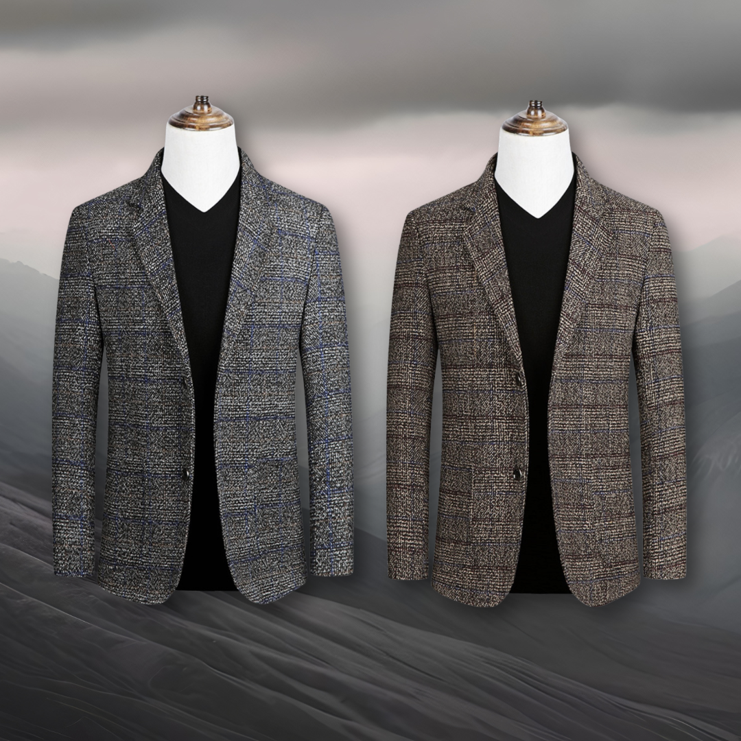 Lorenzo | Geruite Herenblazer met Tijdloze Elegantie