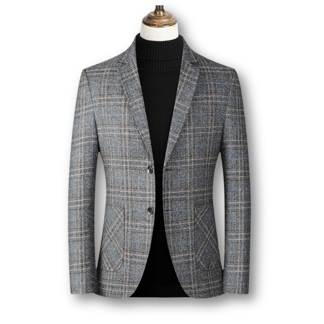 Lorenzo | Geruite Herenblazer met Tijdloze Elegantie