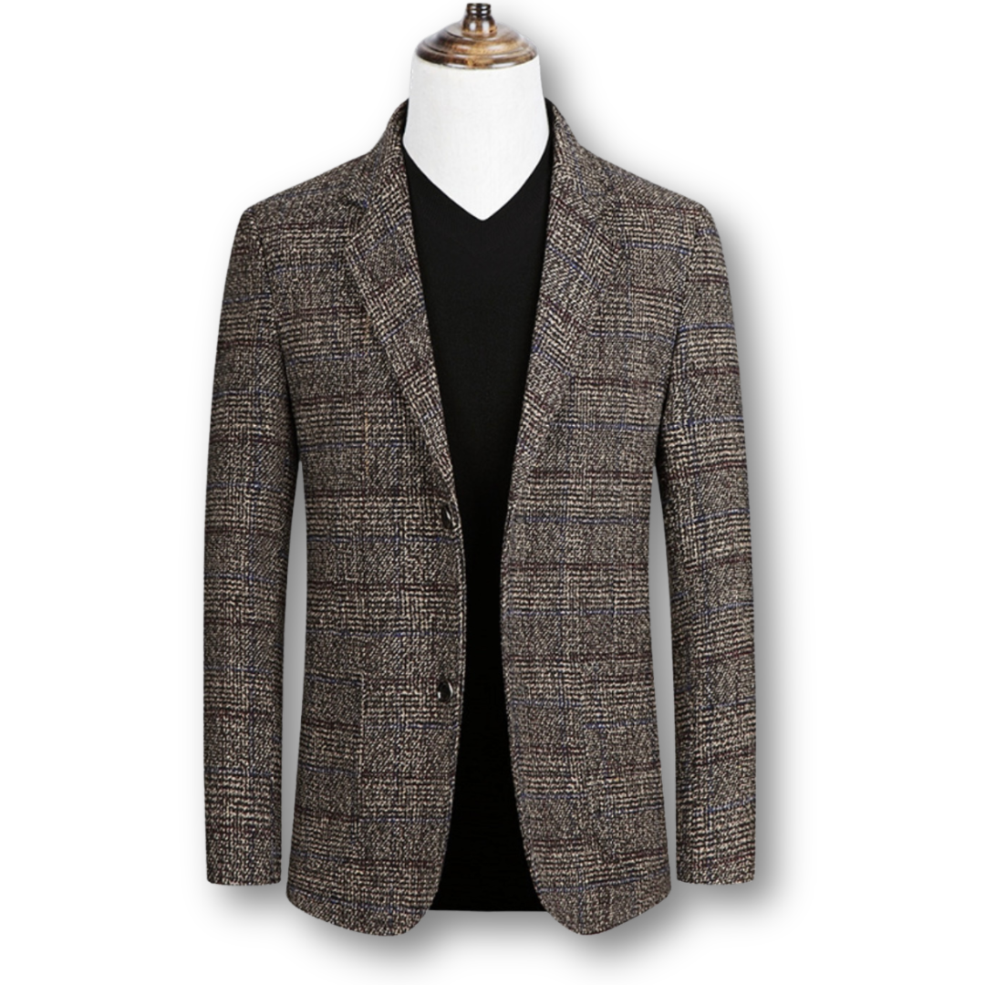 Lorenzo | Geruite Herenblazer met Tijdloze Elegantie