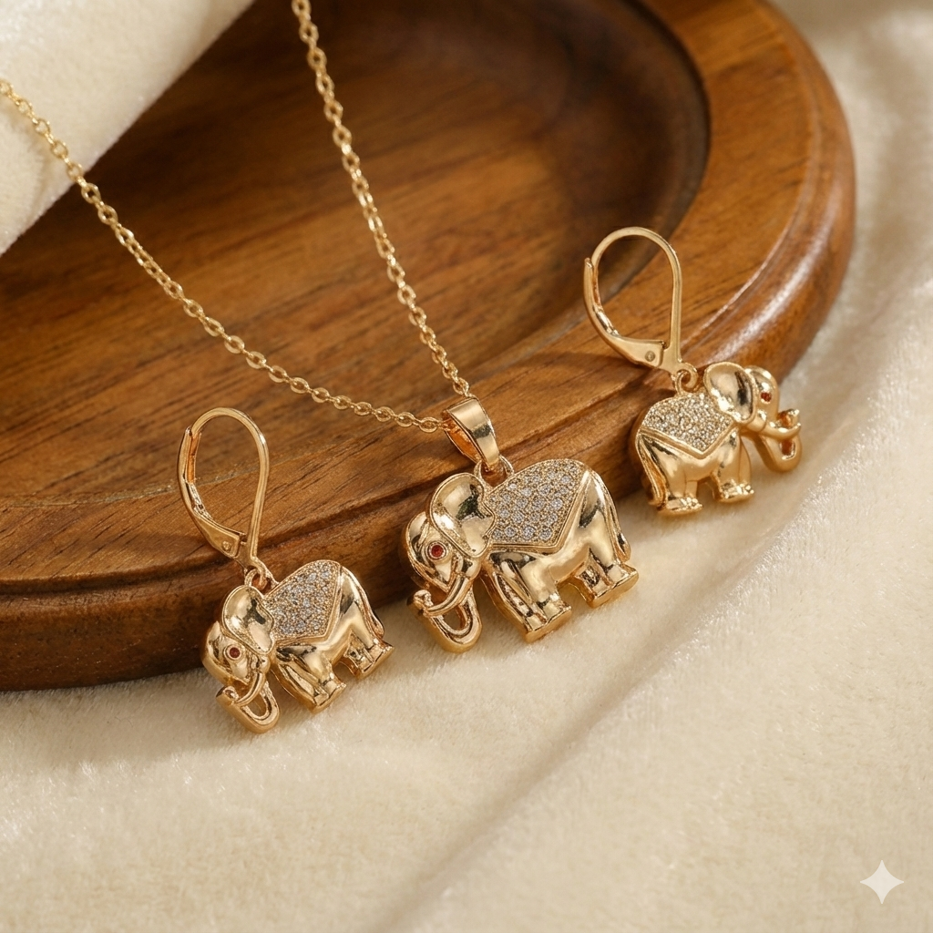 Olifant Geluksoorbellen met Gratis Ketting