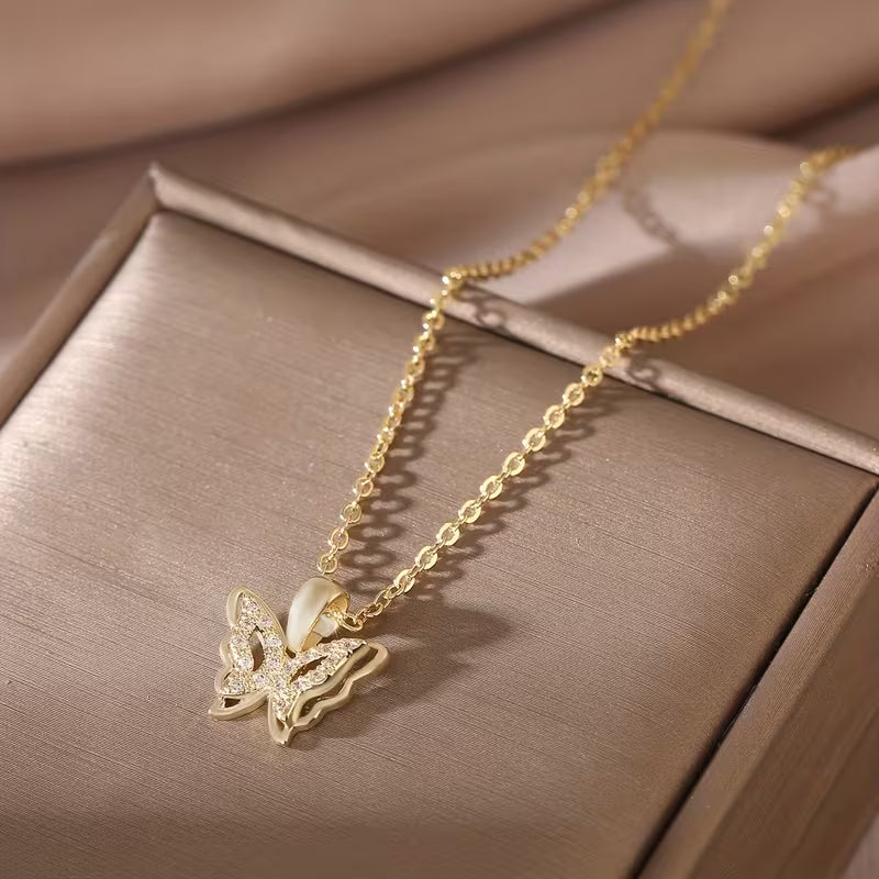 Vlinder Geluksoorbellen met Gratis Ketting