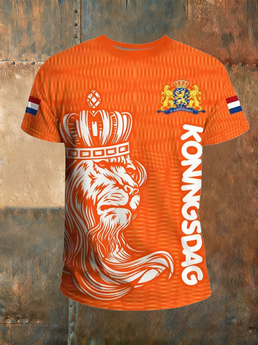 Heren Nederlandse Koningsdag Thema T-shirt