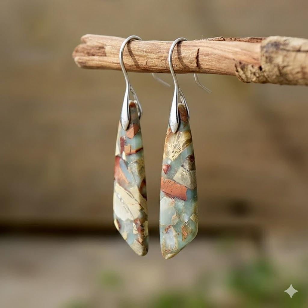 Unieke Natuursteen Oorbellen