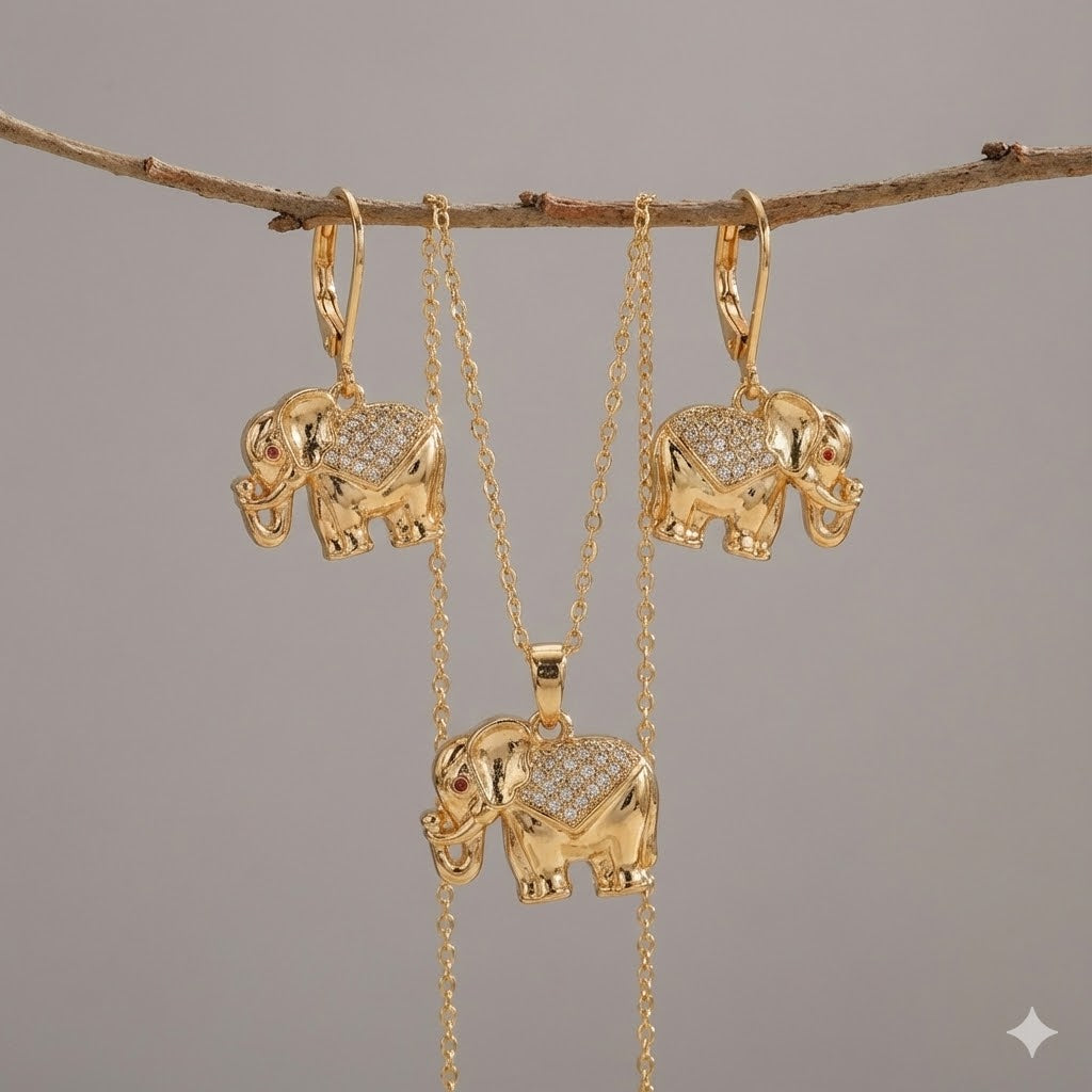 Olifant Geluksoorbellen met Gratis Ketting